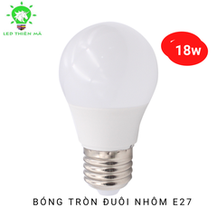 Bóng búp tròn chống nước đuôi E27 ánh sáng Trắng/Vàng - Led Thiên Mã