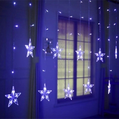 Màn thả 6 sao 6 trăng dùng để trang trí quán -Led Thiên Mã