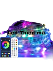 Dây Led nháy đuổi chịu nước dài 10m, hơn 200 kiểu nháy. Điều khiển bằng app điện thoại kèm remote sử dụng đầu usb