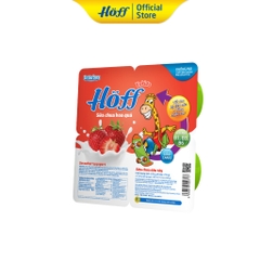 Sữa chua trẻ em vị Dâu Hoff vỉ 4 hộp x 55g