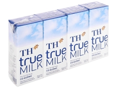 Lốc 4 hộp sữa tươi tiệt trùng có đường TH true MILK 180ml