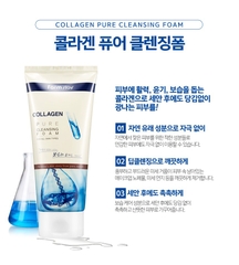 Sữa Rửa Mặt Hàn Quốc Farm Stay Collagen Pure Cleansing Foam 180ml- Collagen