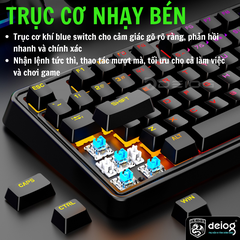 COMBO PHÍM CƠ CÓ DÂY CHÍNH HÃNG DEIOG AK-116