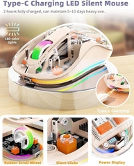 CHUỘT KHÔNG DÂY BLUETOOTH M333 SILENT VỎ TRONG SUỐT