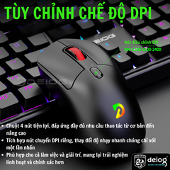 COMBO PHÍM CƠ CÓ DÂY CHÍNH HÃNG DEIOG AK-116