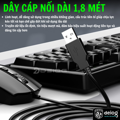 COMBO PHÍM CHUỘT CÓ DÂY CHÍNH HÃNG DEIOG DY-816