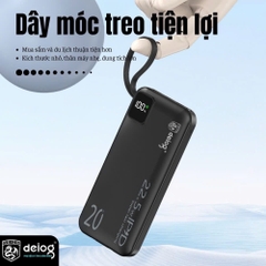 PIN SẠC DỰ PHÒNG CHÍNH HÃNG DEIOG DY-201 20.000MAH SẠC NHANH 22.5W