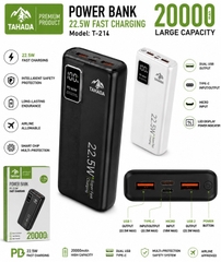 PIN SẠC DỰ PHÒNG KHÔNG DÂY CHÍNH HÃNG TAHADA T-214 20.000MAH SẠC NHANH 22.5W