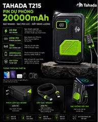 PIN SẠC DỰ PHÒNG CHÍNH HÃNG TAHADA T-215A 20.000MAH SẠC NHANH 22.5W