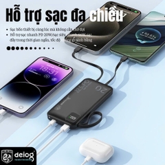 PIN SẠC DỰ PHÒNG CHÍNH HÃNG DEIOG DY-201 20.000MAH SẠC NHANH 22.5W