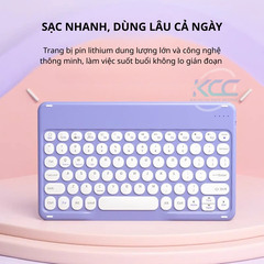 COMBO PHÍM CHUỘT BLUETOOTH KHÔNG DÂY (NÚT TRÒN) 10INCH