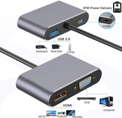 Cáp Chuyển Type-C Ra VGA, HDMI, USB 3.0, Type-C Giá Sỉ