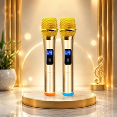 BỘ MICRO KARAOKE KHÔNG DÂY ĐA NĂNG HUANGSHI TV-2000