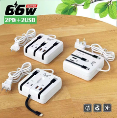 BỘ HUB CHUYỂN ĐA NĂNG 7IN1 (2PD + 2USB) KÈM DÂY LIGHTNING + TYPE-C + MICRO