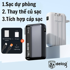 PIN SẠC DỰ PHÒNG CHÍNH HÃNG DEIOG DY-101 20.000MAH SẠC NHANH 22.5W