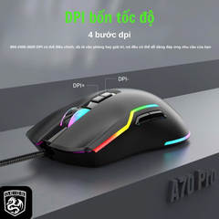 CHUỘT CÓ DÂY CHÍNH HÃNG DEIOG A70 PRO MARCO LED RGB