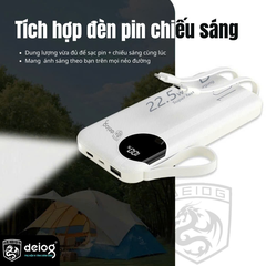 PIN SẠC DỰ PHÒNG CHÍNH HÃNG DEIOG DY-102 10.000MAH SẠC NHANH 22.5W