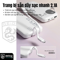 PIN SẠC DỰ PHÒNG CHÍNH HÃNG DEIOG DY-102 10.000MAH SẠC NHANH 22.5W