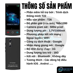 MÁY PHIÊN DỊCH THÔNG MINH T26 HỖ TRỢ DỊCH TRỰC TUYẾN, NGOẠI TUYẾN