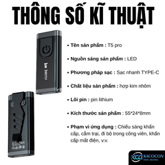 ĐÈN PIN MINI SIÊU SÁNG T5 PRO