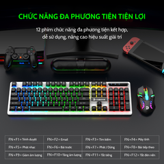 COMBO PHÍM CHUỘT CÓ DÂY CHÍNH HÃNG DEIOG DY-911 LED RGB