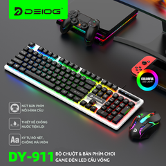 COMBO PHÍM CHUỘT CÓ DÂY CHÍNH HÃNG DEIOG DY-911 LED RGB