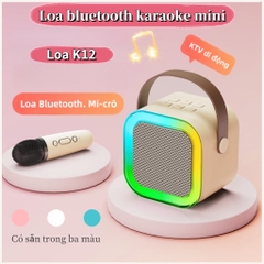 LOA KARAOKE BLUETOOTH MINI K12 LED RGB