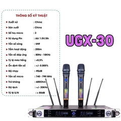 Micro Karaoke Không Dây SHURE UGX-30