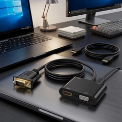 Cáp Chuyển VGA Ra HDMI + VGA