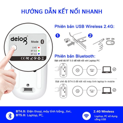 CHUỘT KHÔNG DÂY BLUETOOTH DEIOG Q7 LED RGB CHÍNH HÃNG