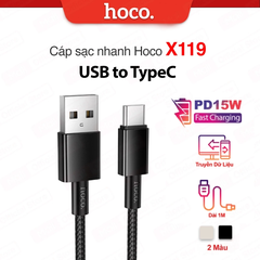 CÁP SẠC HOCO X119 USB TO TYPE-C