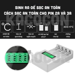 BỘ SẠC PIN AA/AAA ĐA NĂNG LCD-008 GIÁ SỈ