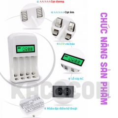 BỘ SẠC PIN AA/AAA ĐA NĂNG LCD-008 GIÁ SỈ