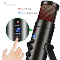 MIC THU ÂM LIVETREAMS MU900 LED RGB GIÁ SỈ