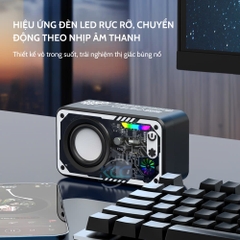 LOA BLUETOOTH V1 LED RGB THIẾT KẾ VỎ TRONG SUỐT