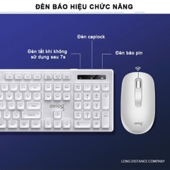 COMBO PHÍM CHUỘT KHÔNG DÂY CHÍNH HÃNG DEIOG V31 2.4G (ĐEN)