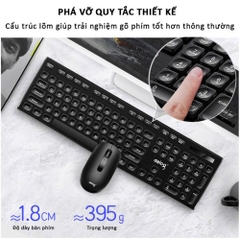 COMBO PHÍM CHUỘT KHÔNG DÂY CHÍNH HÃNG DEIOG V31 2.4G (ĐEN)