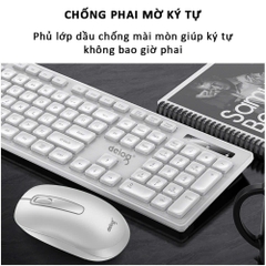 COMBO PHÍM CHUỘT KHÔNG DÂY CHÍNH HÃNG DEIOG V31 2.4G (ĐEN)