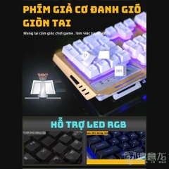 COMBO PHÍM CHUỘT CÓ DÂY CHÍNH HÃNG DEIOG DY-313 LED RGB (ĐEN)