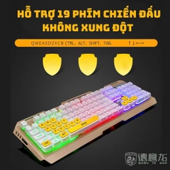 COMBO PHÍM CHUỘT CÓ DÂY CHÍNH HÃNG DEIOG DY-313 LED RGB (ĐEN)