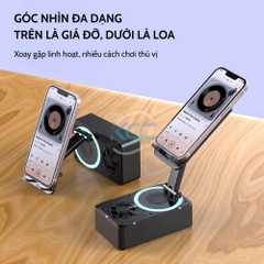 LOA BLUETOOTH KIÊM GIÁ ĐỠ ĐIỆN THOẠI PK-01 XOAY 360 ĐỘ