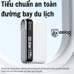 PIN SẠC DỰ PHÒNG CHÍNH HÃNG DEIOG DY-101 20.000MAH SẠC NHANH 22.5W