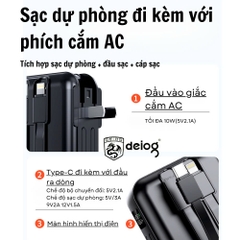 PIN SẠC DỰ PHÒNG CHÍNH HÃNG DEIOG DY-101 20.000MAH SẠC NHANH 22.5W