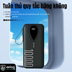 PIN SẠC DỰ PHÒNG CHÍNH HÃNG DEIOG DY-104 10.000MAH SẠC NHANH 22.5W