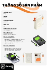 PIN SẠC DỰ PHÒNG KHÔNG DÂY CHÍNH HÃNG DEIOG DY-208 20.000MAH SẠC NHANH 22.5W
