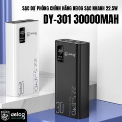PIN SẠC DỰ PHÒNG CHÍNH HÃNG DEIOG DY-301 30.000MAH SẠC NHANH 22.5W