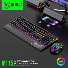 COMBO PHÍM CHUỘT CÓ DÂY CHÍNH HÃNG DEIOG DY-M115 LED RGB (TRẮNG) KÈM GIÁ ĐỠ CHỐNG MỎI