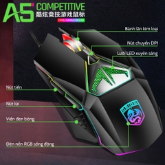 CHUỘT CÓ DÂY CHÍNH HÃNG DEIOG A5 LED RGB