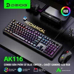 COMBO PHÍM CƠ CÓ DÂY CHÍNH HÃNG DEIOG AK-116