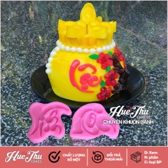 Khuôn silicon chữ Tết Xuân Phúc Lộc Thọ Tài làm bánh rau câu 3D 4D nhấn xôi, fondant, socola, nến hanmade
